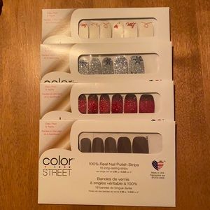 Set of 4 color street nail polish strips